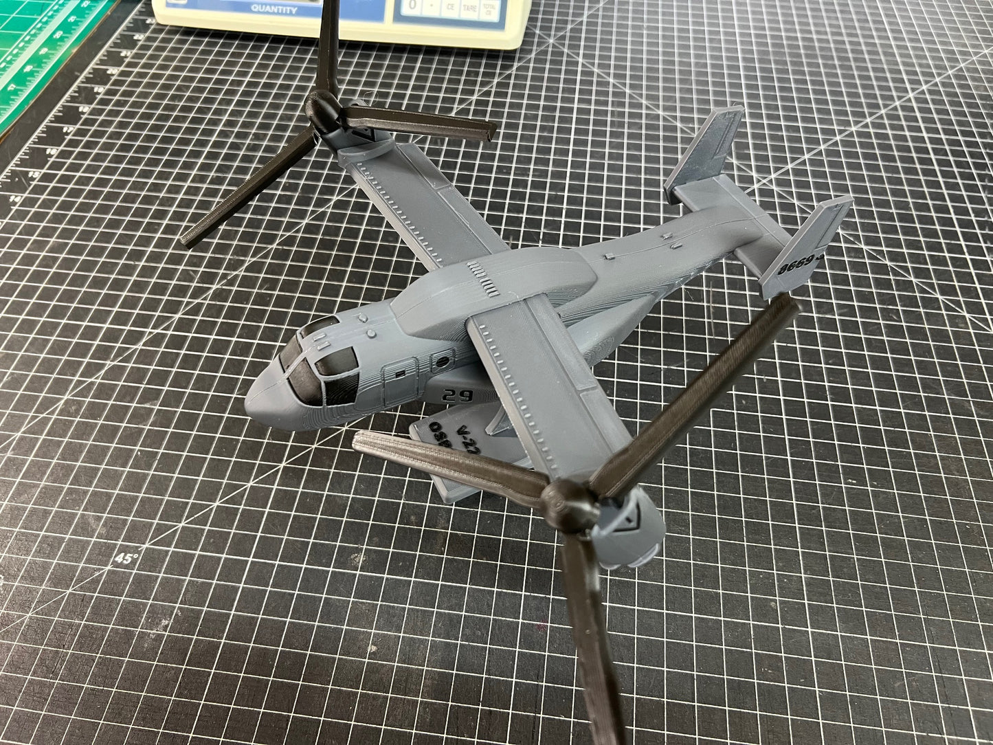 V-22 Tiltrotor Osprey Airplane Model Desk Display