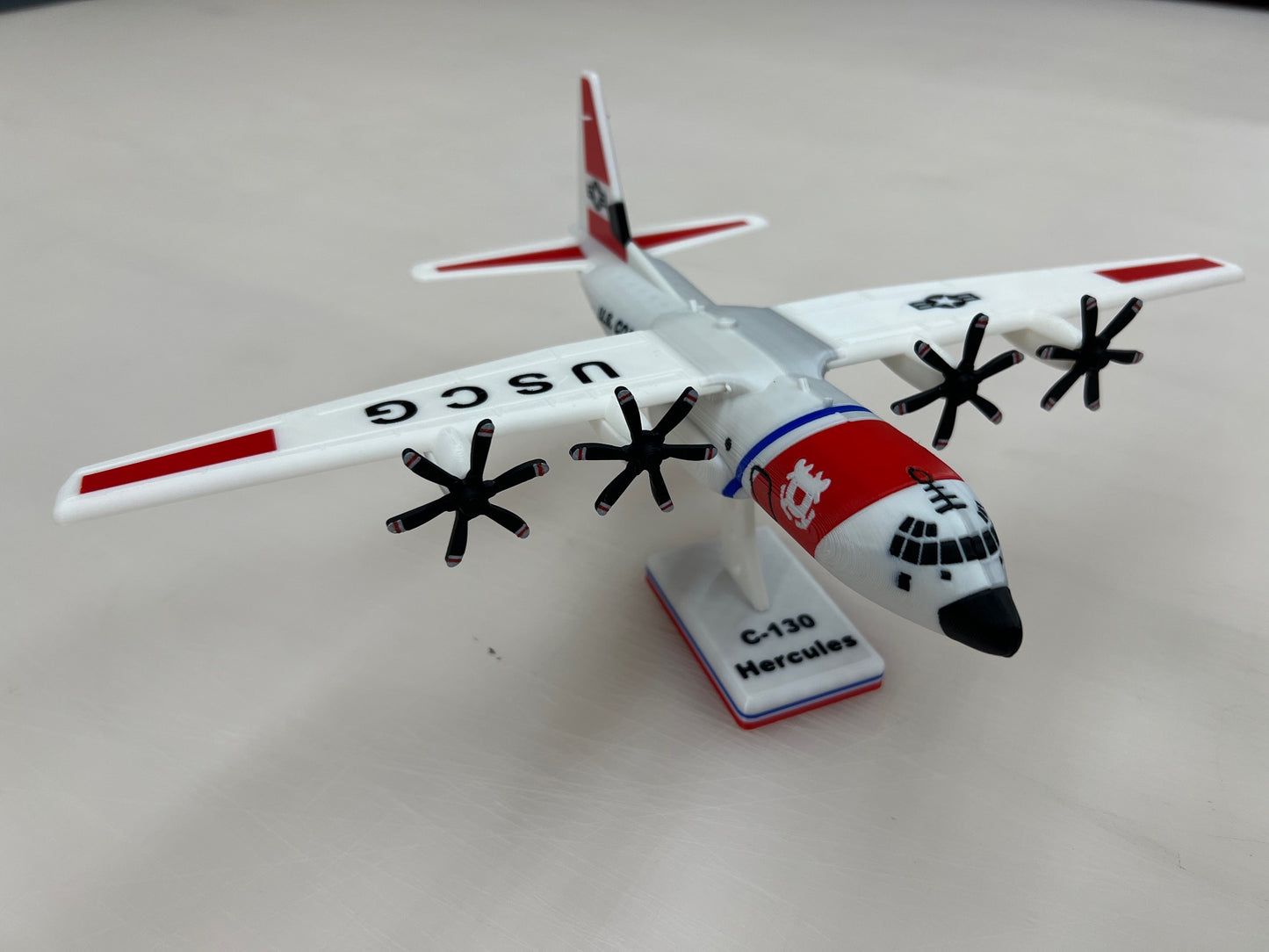 Coast Guard C-130 Airplane Model Desk Display