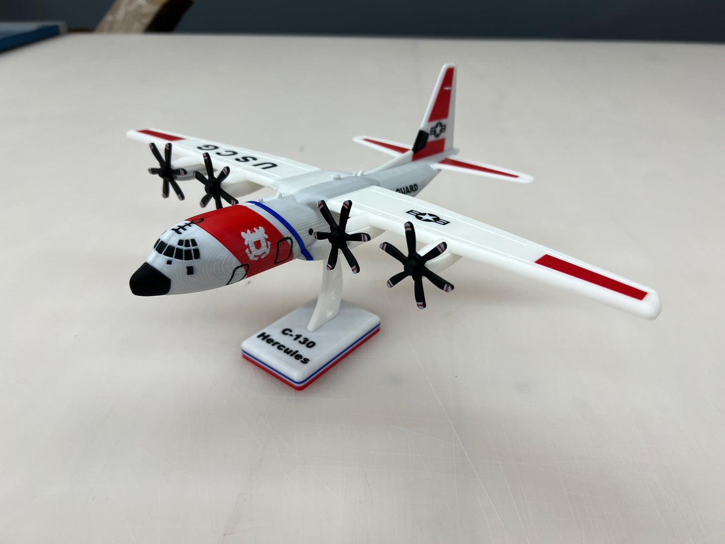 Coast Guard C-130 Airplane Model Desk Display