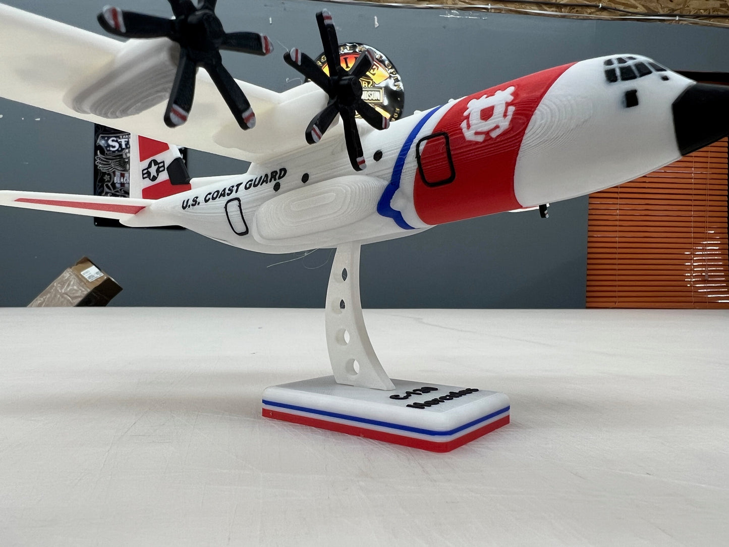 Coast Guard C-130 Airplane Model Desk Display