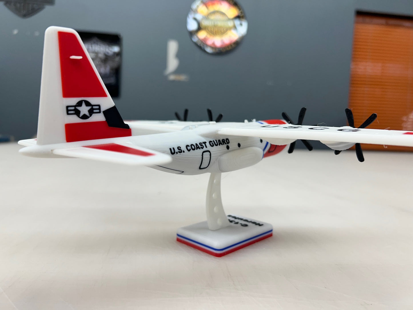 Coast Guard C-130 Airplane Model Desk Display