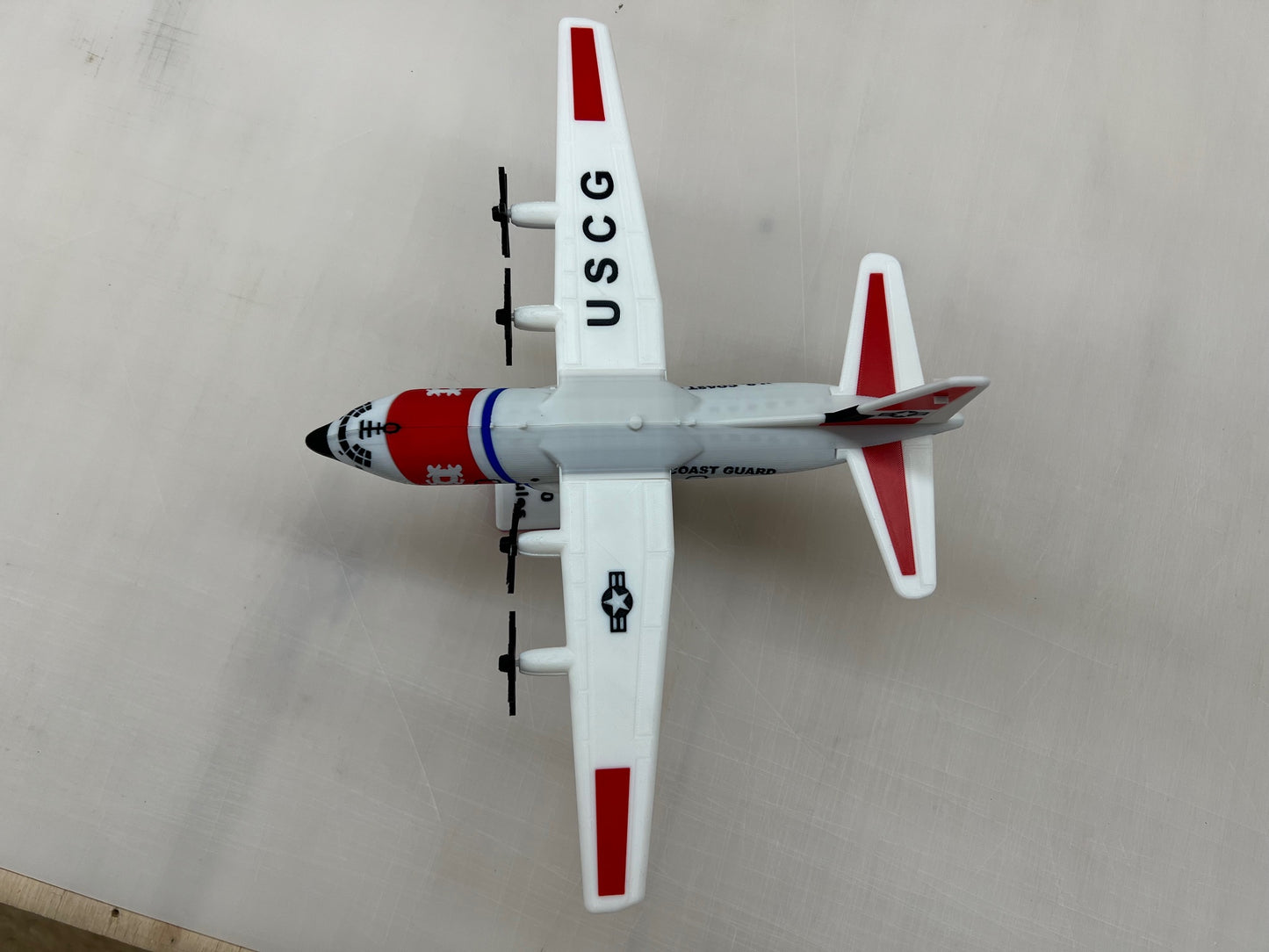 Coast Guard C-130 Airplane Model Desk Display