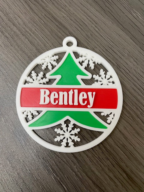 Personalized Round Hanging Christmas Tree Ornaments