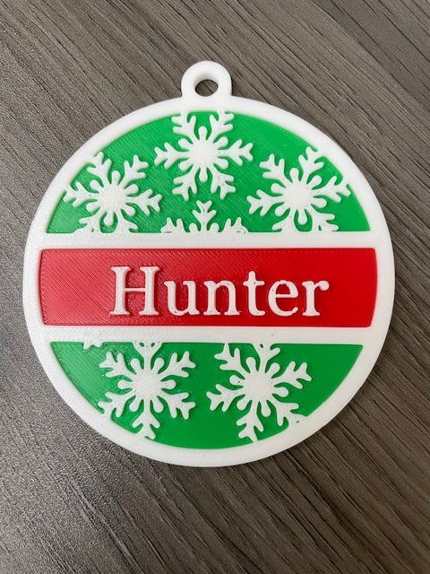 Personalized Round Hanging Christmas Tree Ornaments
