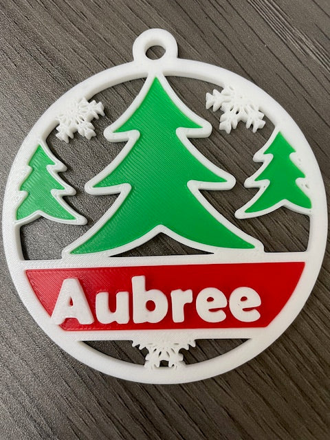 Personalized Round Hanging Christmas Tree Ornaments