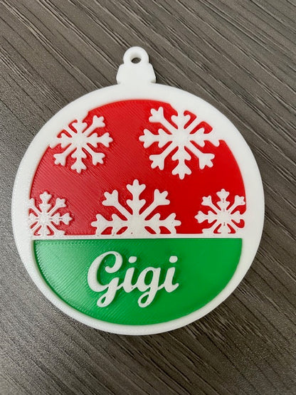 Personalized Round Hanging Christmas Tree Ornaments