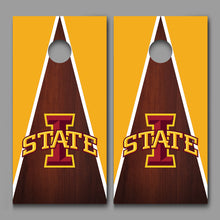 Iowa State Wood Triangle Design Corn Hole Decal Wraps