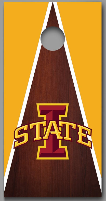 Iowa State Wood Triangle Design Corn Hole Decal Wraps