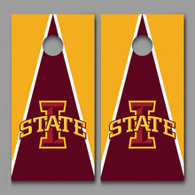Iowa State Triangle Design Corn Hole Decal Wraps