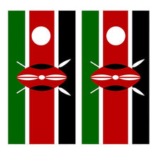 Flag of Kenya Cornhole Board Decal Wraps