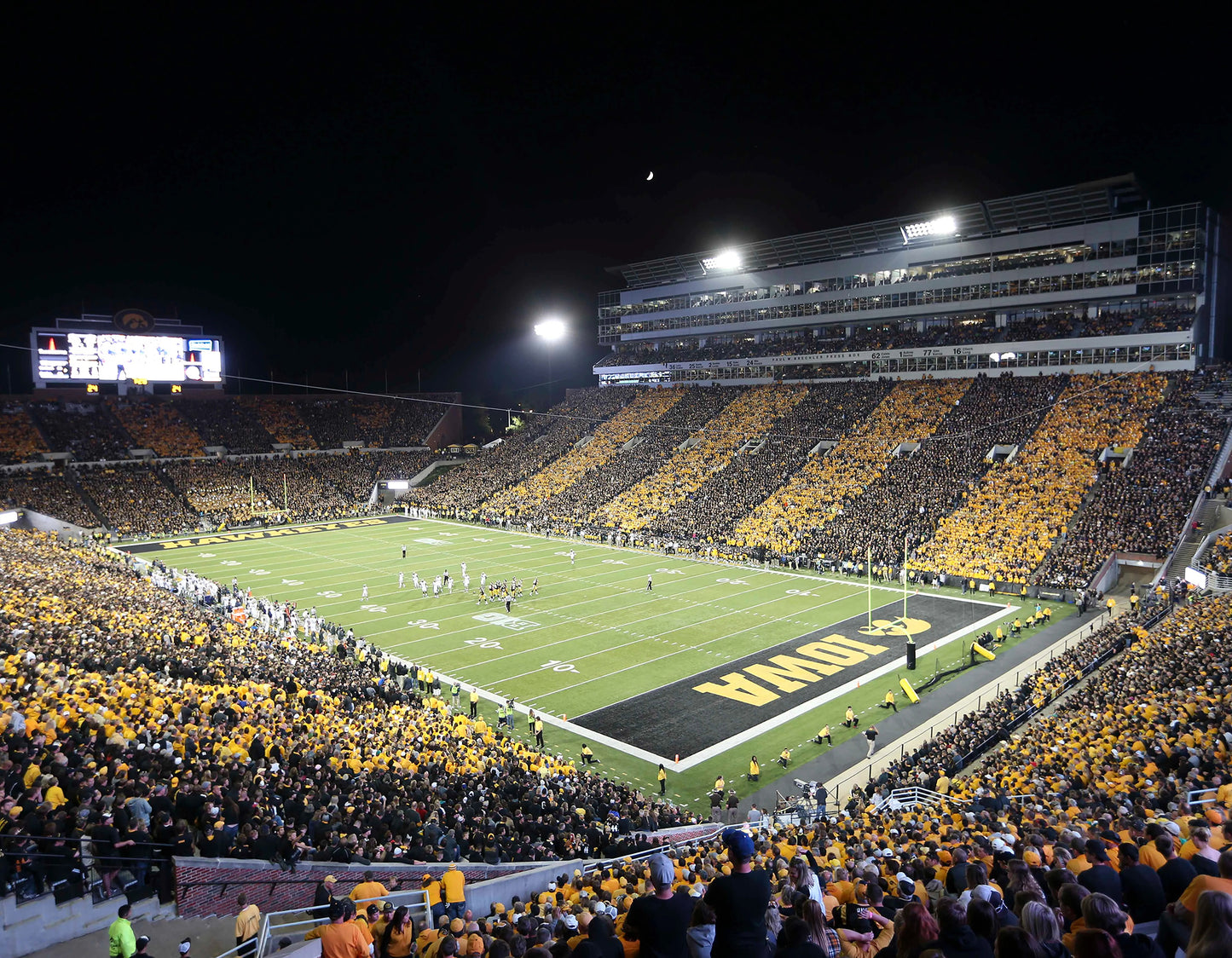 Kinnick Football Stadium Night Wall Mural