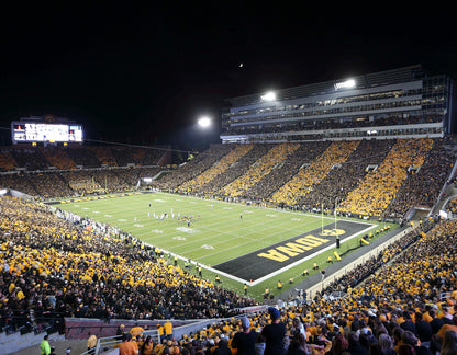 Kinnick Football Stadium Night Wall Mural