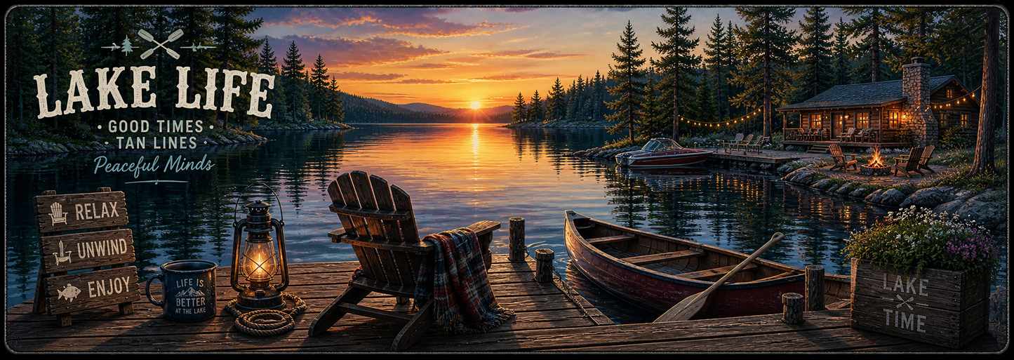 Lake Life Dockside Serenity Desk Mat