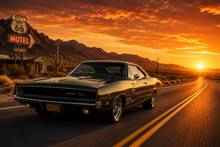 Desert Highway Muscle Cruise Wall Mural