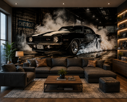 Classic Camaro Burnout Wall Mural