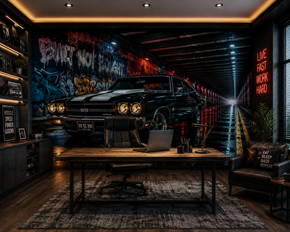 Underground Muscle Tunnel Wall Mural