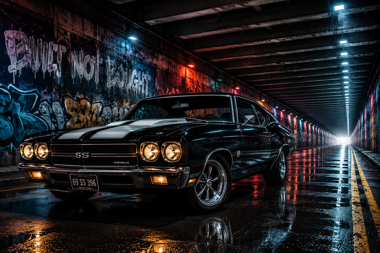 Underground Muscle Tunnel Wall Mural