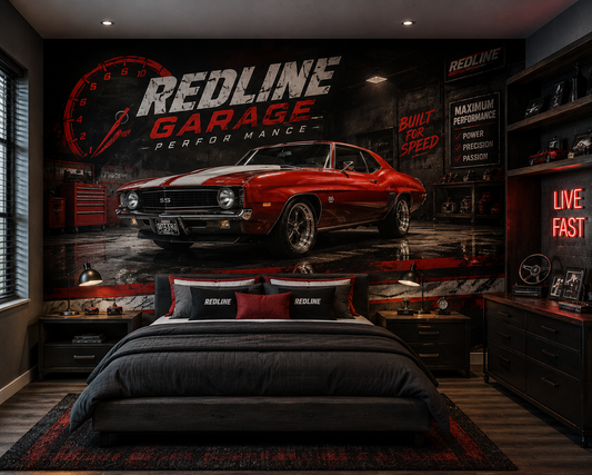 Redline Garage Performance Wall Mural
