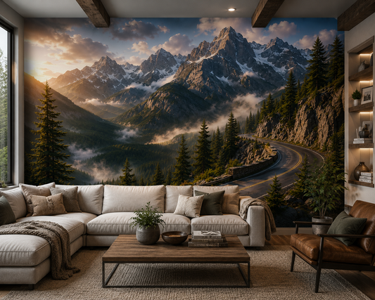 Cinematic Mountain Escape Wall Mural