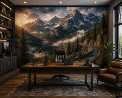 Cinematic Mountain Escape Wall Mural