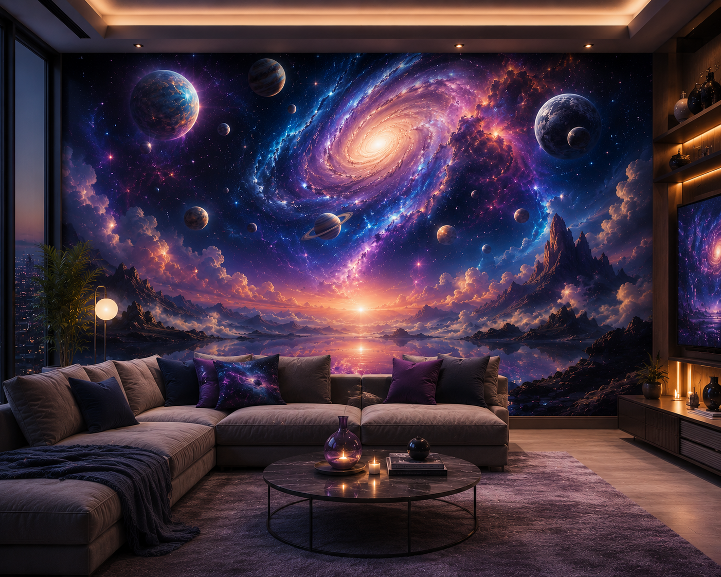 Cosmic Galaxy Dreamscape Wall Mural