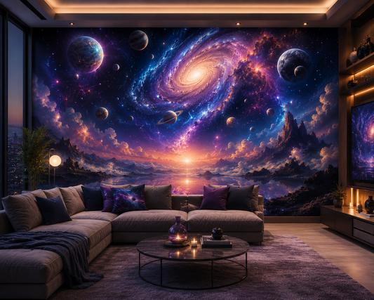Cosmic Galaxy Dreamscape Wall Mural
