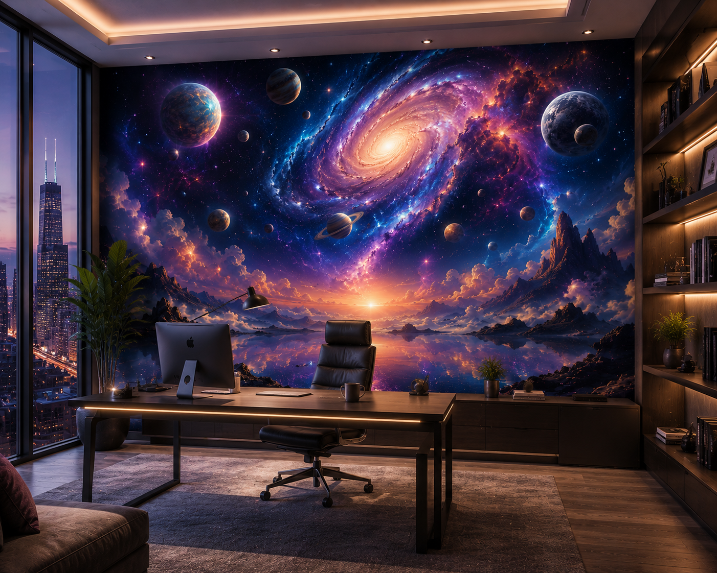 Cosmic Galaxy Dreamscape Wall Mural