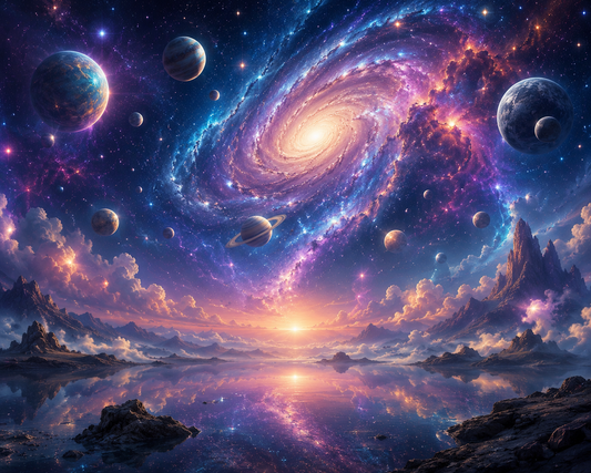 Cosmic Galaxy Dreamscape Wall Mural