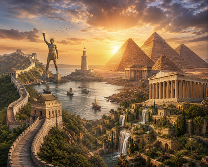 Ancient World Wonders Wall Mural