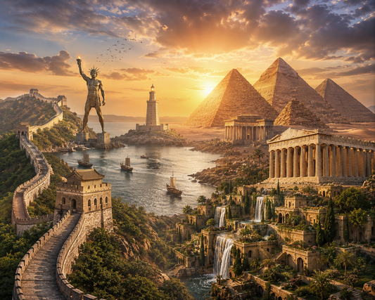 Ancient World Wonders Wall Mural