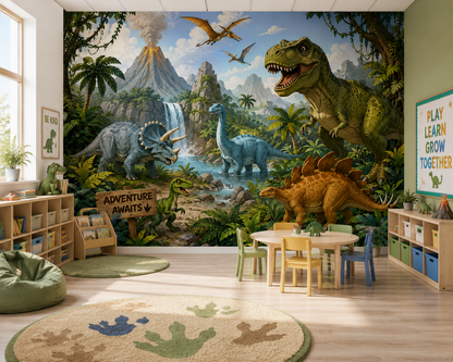 Adventure Dinosaur Jungle Wall Mural