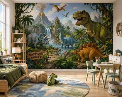 Adventure Dinosaur Jungle Wall Mural