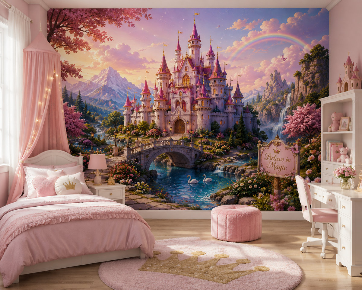 Enchanted Princess Castle Wall Mural – Let's Print Big