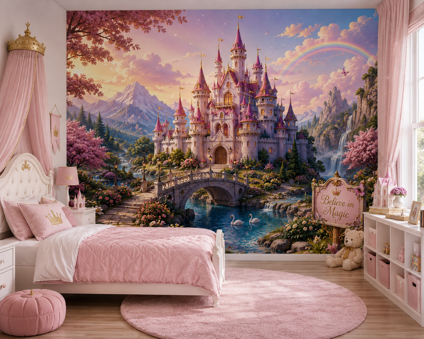 Enchanted Princess Castle Wall Mural