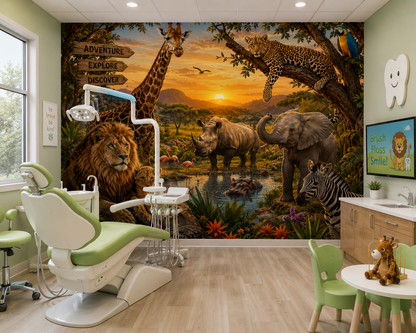 Safari Animal Adventure Wall Mural