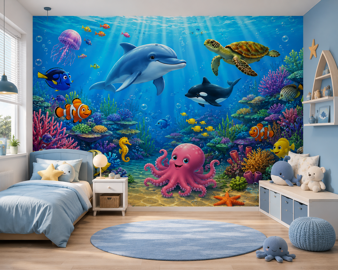 Underwater Ocean Friends Wall Mural