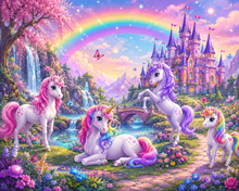 Rainbow Unicorn Fantasy Wall Mural