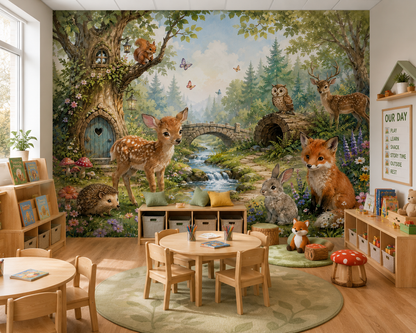 Fairytale Woodland Animals Wall Mural