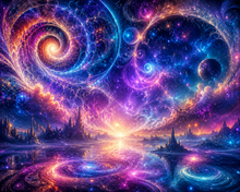 Cosmic Fractal Dreamscape Wall Mural