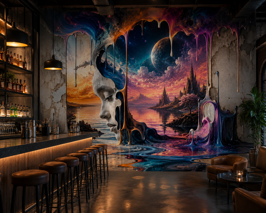 Melting Reality Illusion Wall Mural