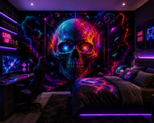 Neon Skull Dimension Wall Mural