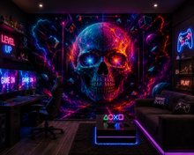 Neon Skull Dimension Wall Mural
