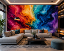 Abstract Liquid Color Flow Wall Mural