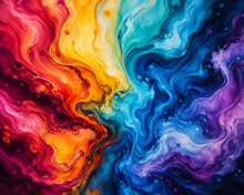 Abstract Liquid Color Flow Wall Mural