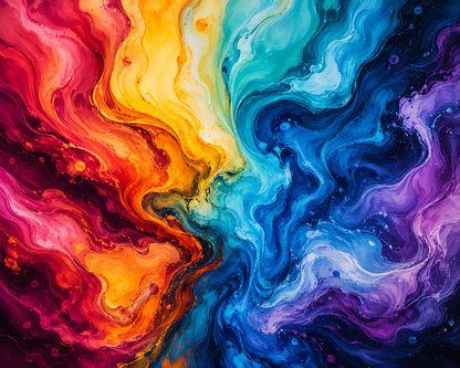 Abstract Liquid Color Flow Wall Mural