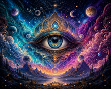 Celestial Third Eye Vision Wall Mural