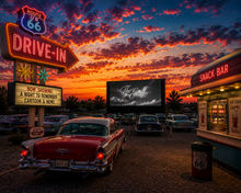 Route 66 Drive-In Theater Wall Mural