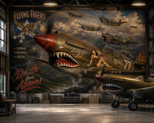 Flying Tigers Pinup Squadron Wall Mural