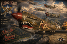 Flying Tigers Pinup Squadron Wall Mural