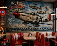 P-51 Mustang Freedom Flight Wall Mural